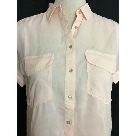 massimo dutti Baby Pink Short Sleeve top - Picture 2 of 8